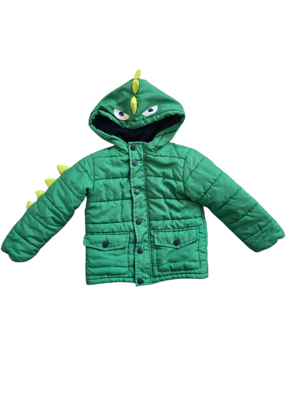 Little Me Kids' Green Dinosaur Puffer Jacket Size 3T